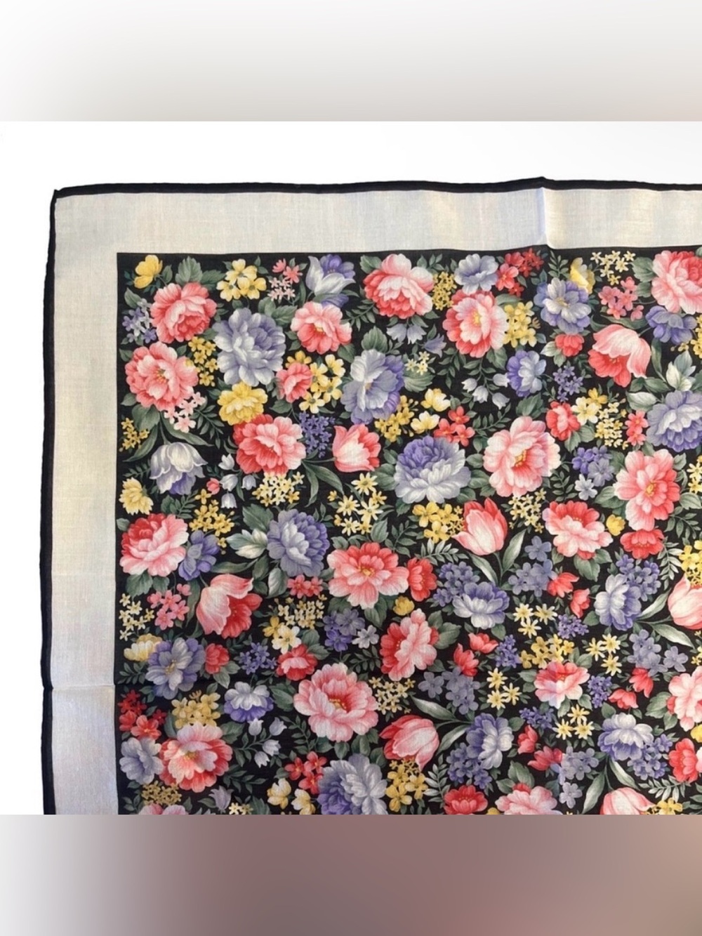 NWT Vintage YSL Yves Saint Laurent Floral Scarf Handkerchief - Picture 4 of 12